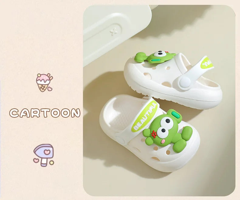 Summer New Baby Slippers Indoor Non-slip Soft Bottom Comfort Fashion Cute Children's Hole Shoes Boys Girls Kid Outdoors Sandals