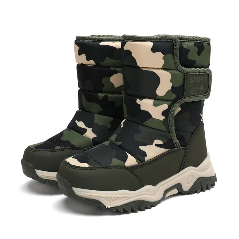 Bota Platform Kid Snow Boot 2023 Winter NewCasual Boy Cotton Shoe Warm Girl Boot Plush Ankle Boot Cotton Boot Kid Boot Girl Shoe