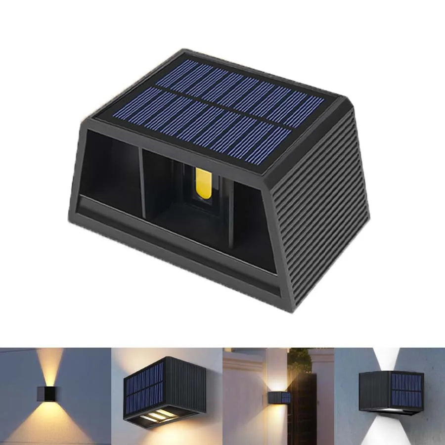 Outdoor Led Solar Light Dusk to Dawn Deck Light Garden Yard Decor Waterproof Wall Light for Garden Yard Porch Landscape Lighting