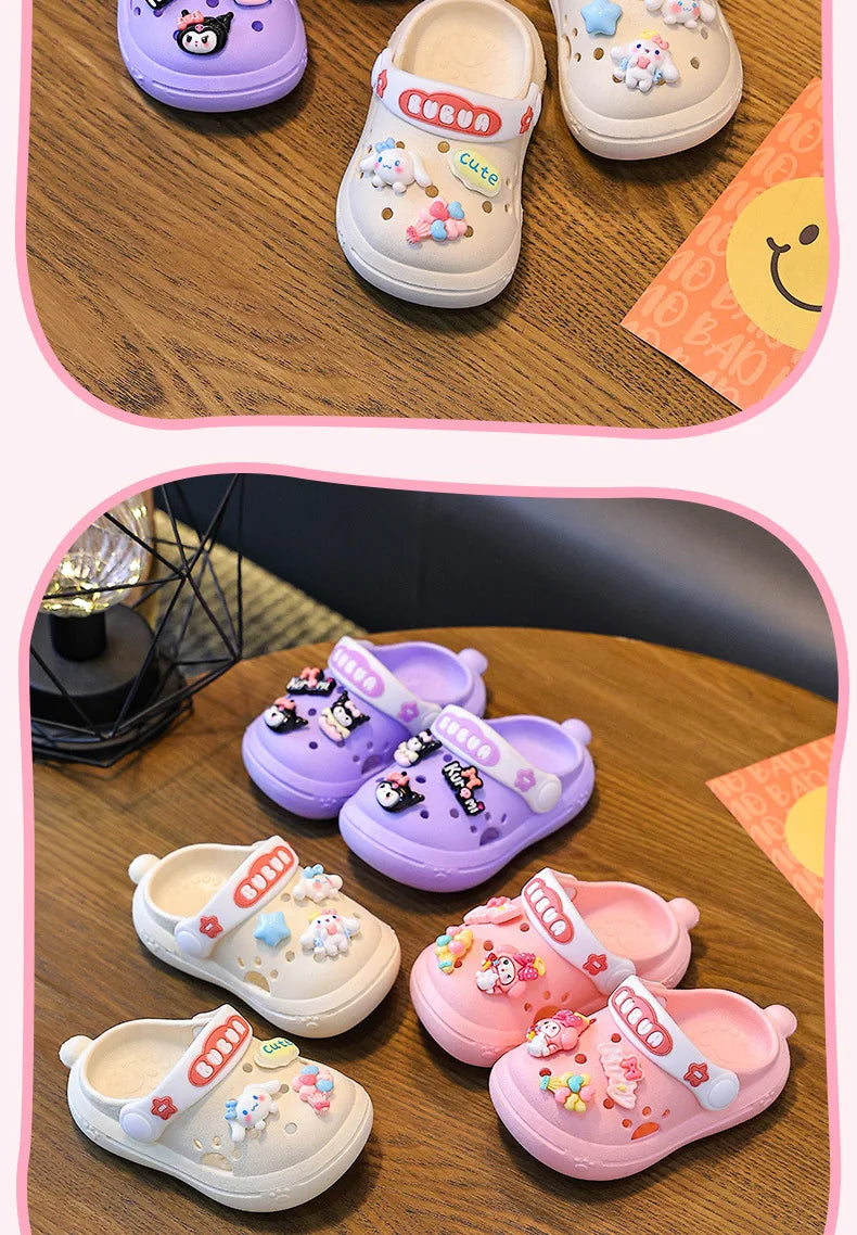 Summer New Baby Slippers Indoor Non-slip Soft Bottom Comfort Fashion Cute Children's Hole Shoes Boys Girls Kid Outdoors Sandals