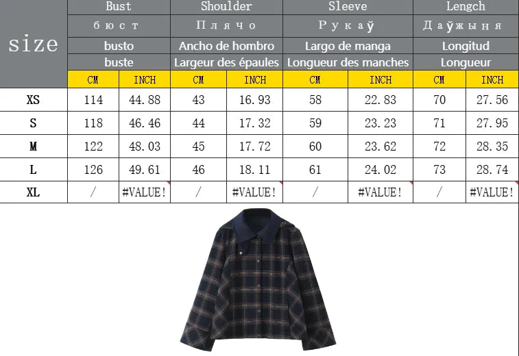 Women New Casual Chic Suit Checkered Hooded Jacket Loose Lantern Workwear Pants Fashion Autumn Winter Suits
