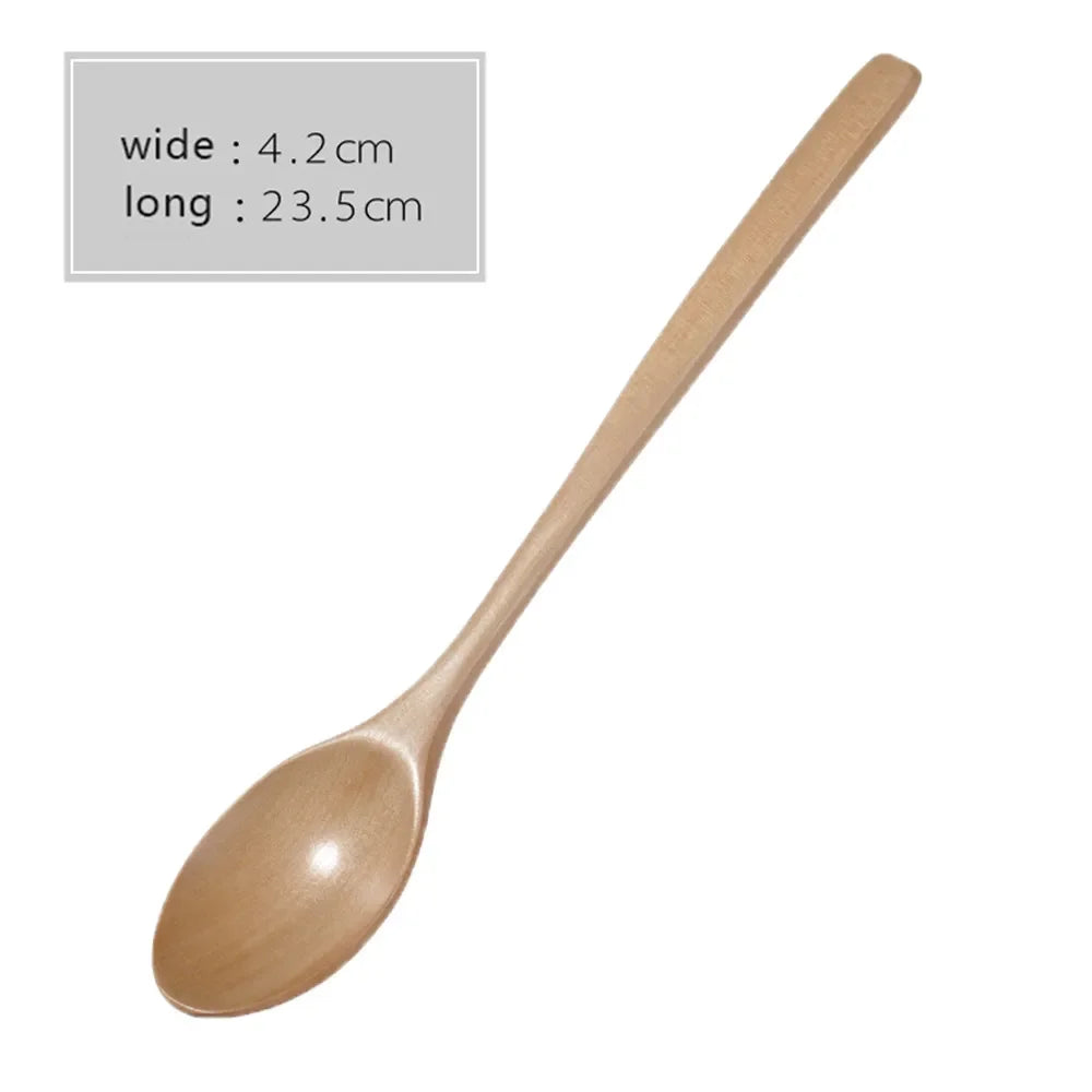 Kitchen Cooking Utensil Tools Wooden Spoon Tableware Soup Tea Spoon Catering Cooking Tool Coffee Soup Teaspoon Honey Spoon