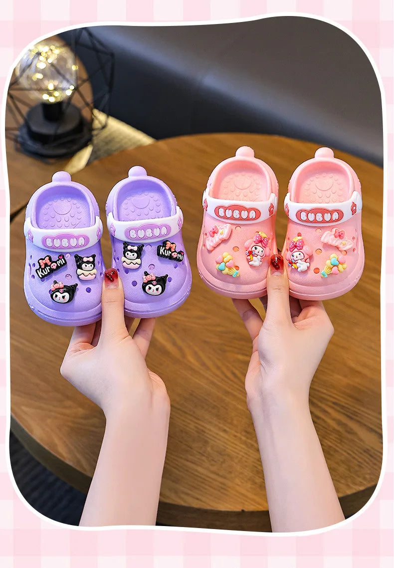 Summer New Baby Slippers Indoor Non-slip Soft Bottom Comfort Fashion Cute Children's Hole Shoes Boys Girls Kid Outdoors Sandals