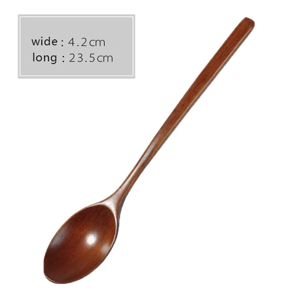 Kitchen Cooking Utensil Tools Wooden Spoon Tableware Soup Tea Spoon Catering Cooking Tool Coffee Soup Teaspoon Honey Spoon