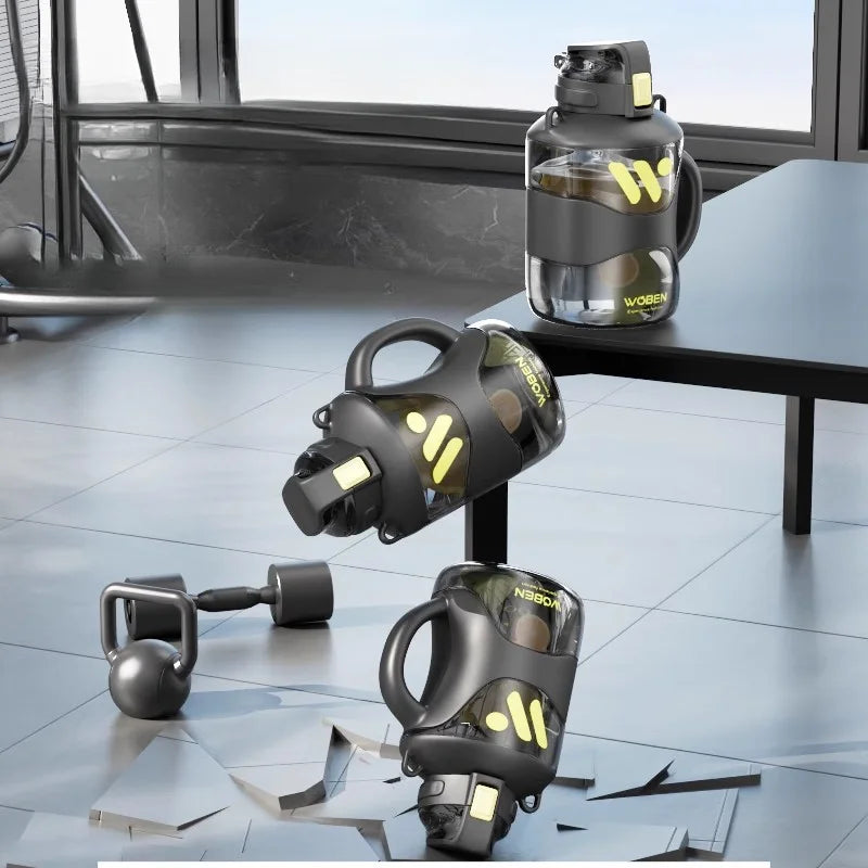 GIANXI Large Capacity Sports Kettle With Scale Portable Fitness One Key Open Lid Direct Drinking Tonton Bucket