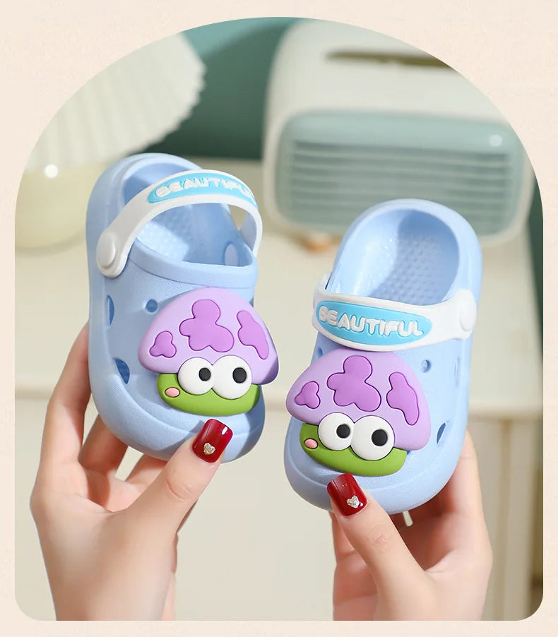 Summer New Baby Slippers Indoor Non-slip Soft Bottom Comfort Fashion Cute Children's Hole Shoes Boys Girls Kid Outdoors Sandals
