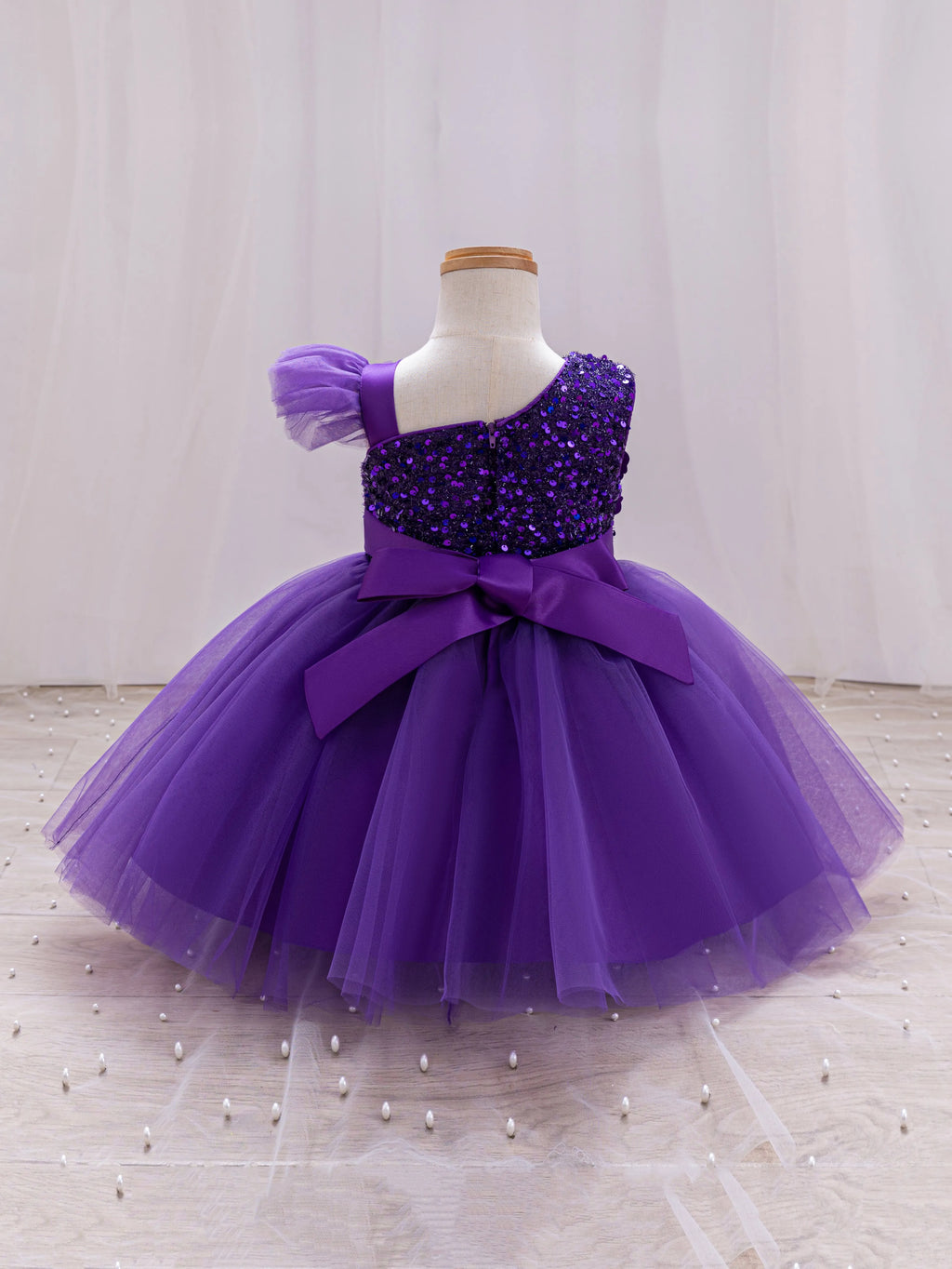 Girls  princess dress 1-5 Y baby Girls wedding sleeveless three-dimensional butterfly mesh carnival birthday party evening dress