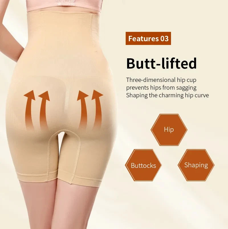 Women's Underwear High Waist Shaping Boyshort Panties Body Shaper Tummy Control Butt Lifting Slimming Shorts Workout Shapewear