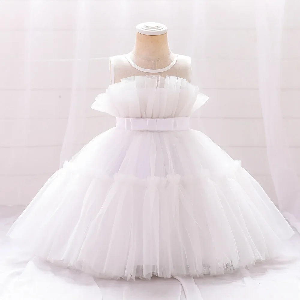 Baby Girls Clothes Toddler Kids Wedding Princess Dress Elegant Birthday Gowns Tulle Bridesmaid Evening Party Christmas Vestidos
