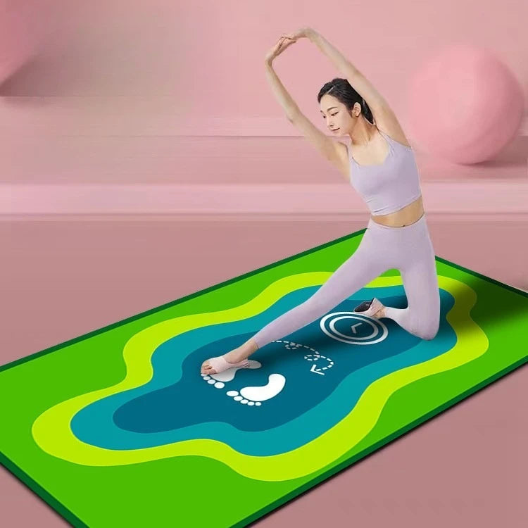 Yoga Carpet Mat Rug Double-Side Shock Absorbing Eco-friendly Colorful Ring Pattern Exercise Floor Mat for Home Decoration