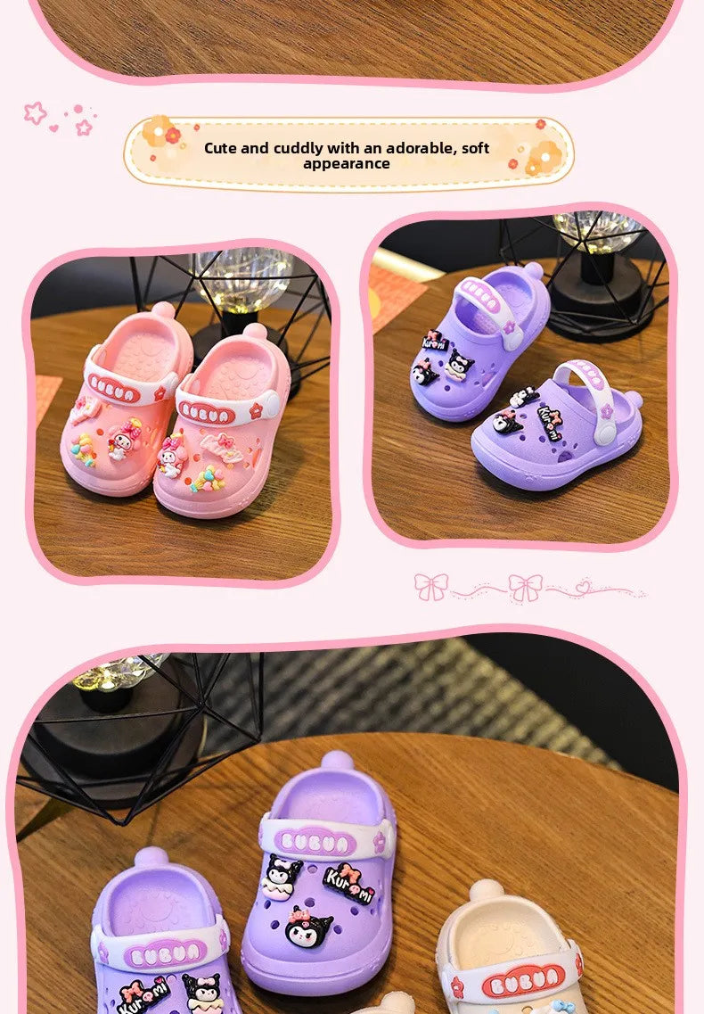Summer New Baby Slippers Indoor Non-slip Soft Bottom Comfort Fashion Cute Children's Hole Shoes Boys Girls Kid Outdoors Sandals