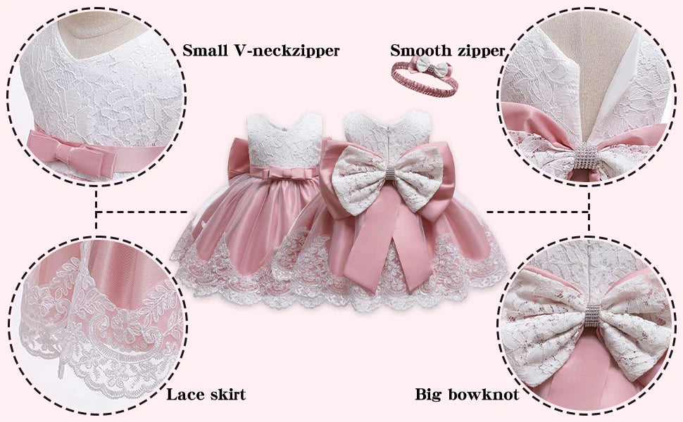 LZH Baby Girls Dress Newborn Clothes Princess Dresses For Baby 1st Year Birthday Dress Halloween Costume Infant Party Dress 0-2T