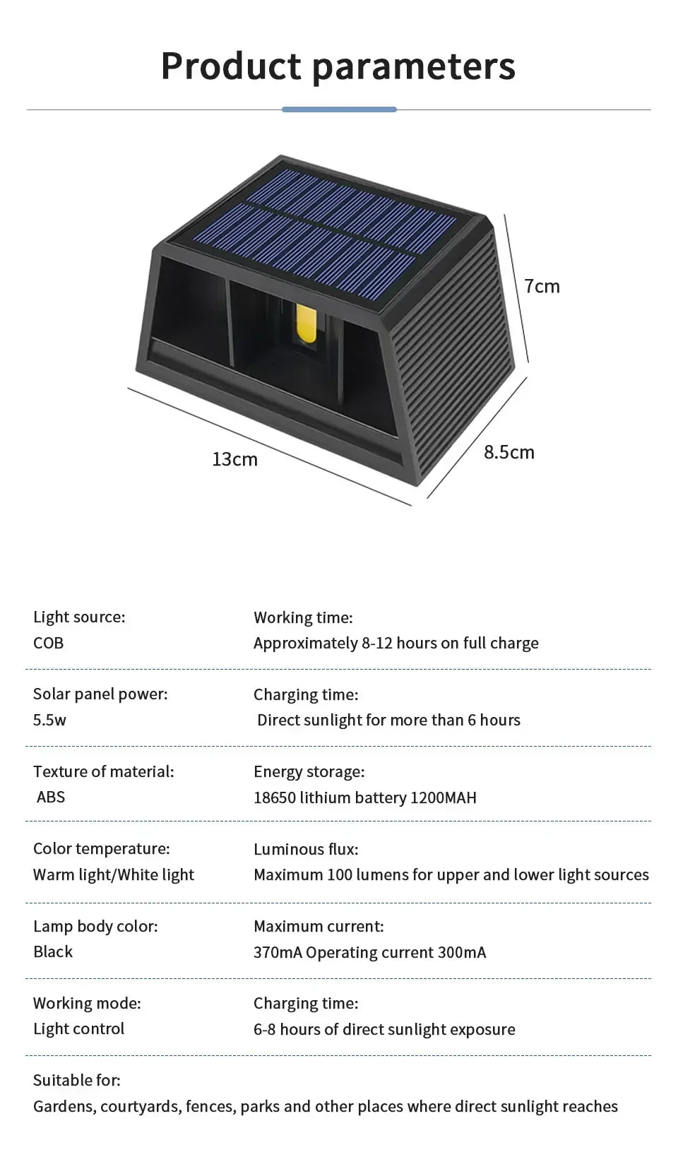 Outdoor Led Solar Light Dusk to Dawn Deck Light Garden Yard Decor Waterproof Wall Light for Garden Yard Porch Landscape Lighting
