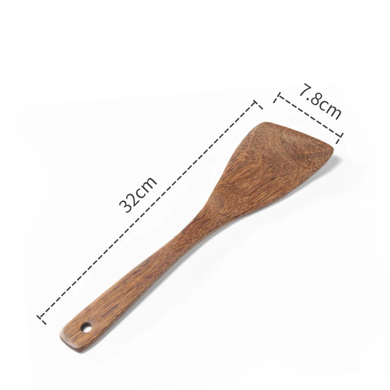 Kitchen Utensils Set Non-Stick  Cookware for Kitchen Wooden Handle Soup spoon spatula Rice spoon shovel Kitchen Accessories