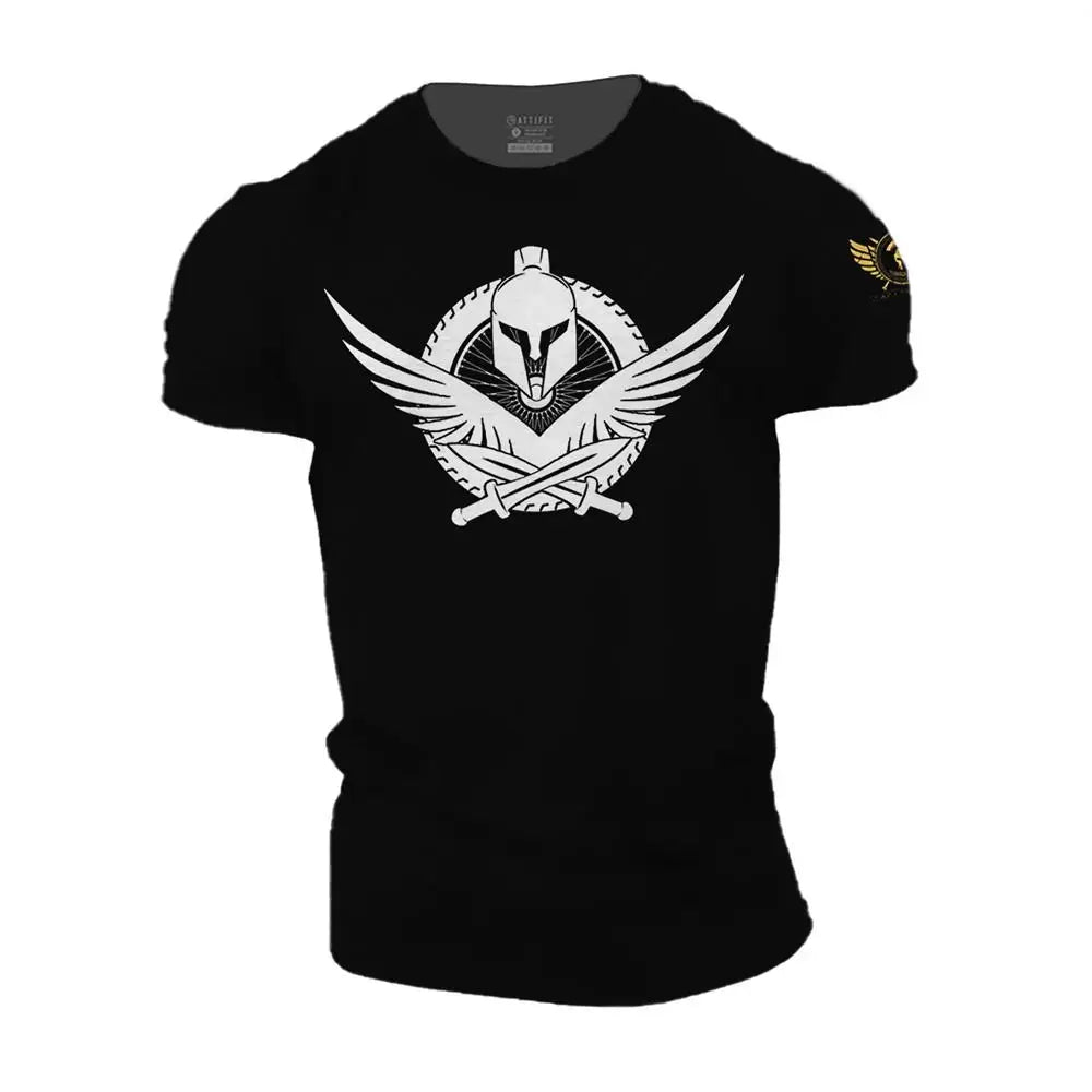 2023 Super New Spartan Warrior Fitness Sports 3D Printed T-shirt Unisex Short Sleeve Breathable Outdoor Casual Street Top 6XL