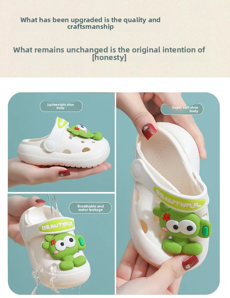 Summer New Baby Slippers Indoor Non-slip Soft Bottom Comfort Fashion Cute Children's Hole Shoes Boys Girls Kid Outdoors Sandals