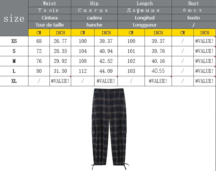 Women New Casual Chic Suit Checkered Hooded Jacket Loose Lantern Workwear Pants Fashion Autumn Winter Suits