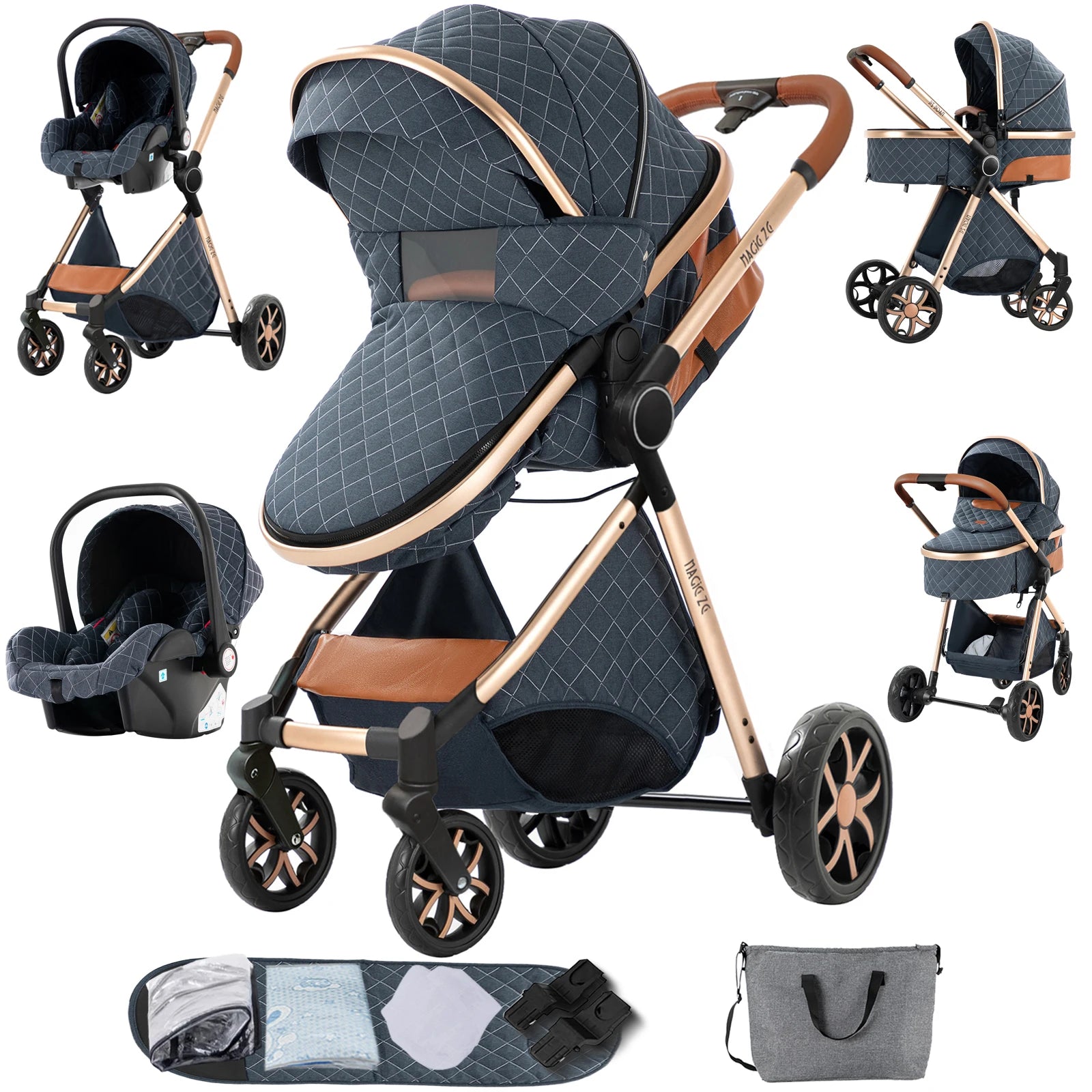 Stroller for baby stroller 3 in 1 stroller with storage basket Light stroller baby cars baby accessories,pram for child car seat