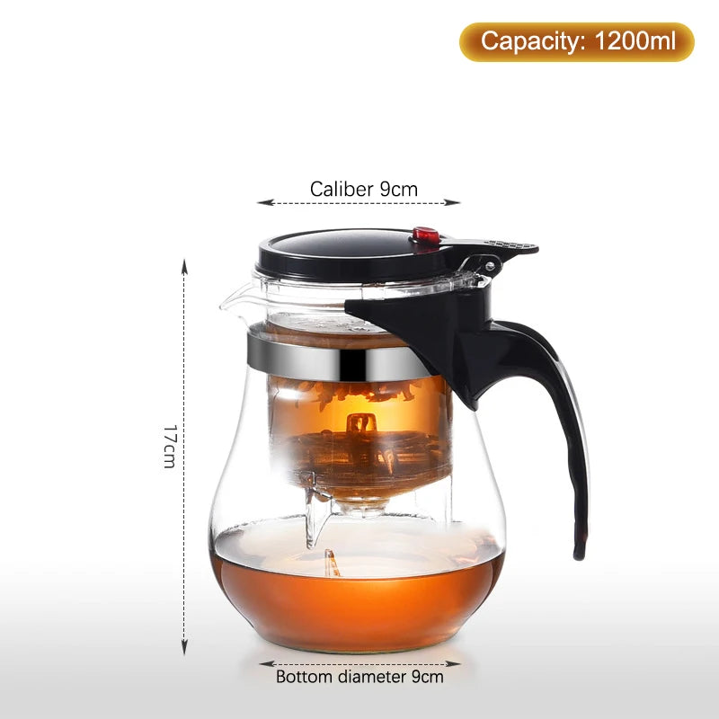 【F】Thick Durable Heat Resistant Glass Teapot Tea Infuser Filter Teawear Scented Tea Container Tea Strainer Teapot Homeware