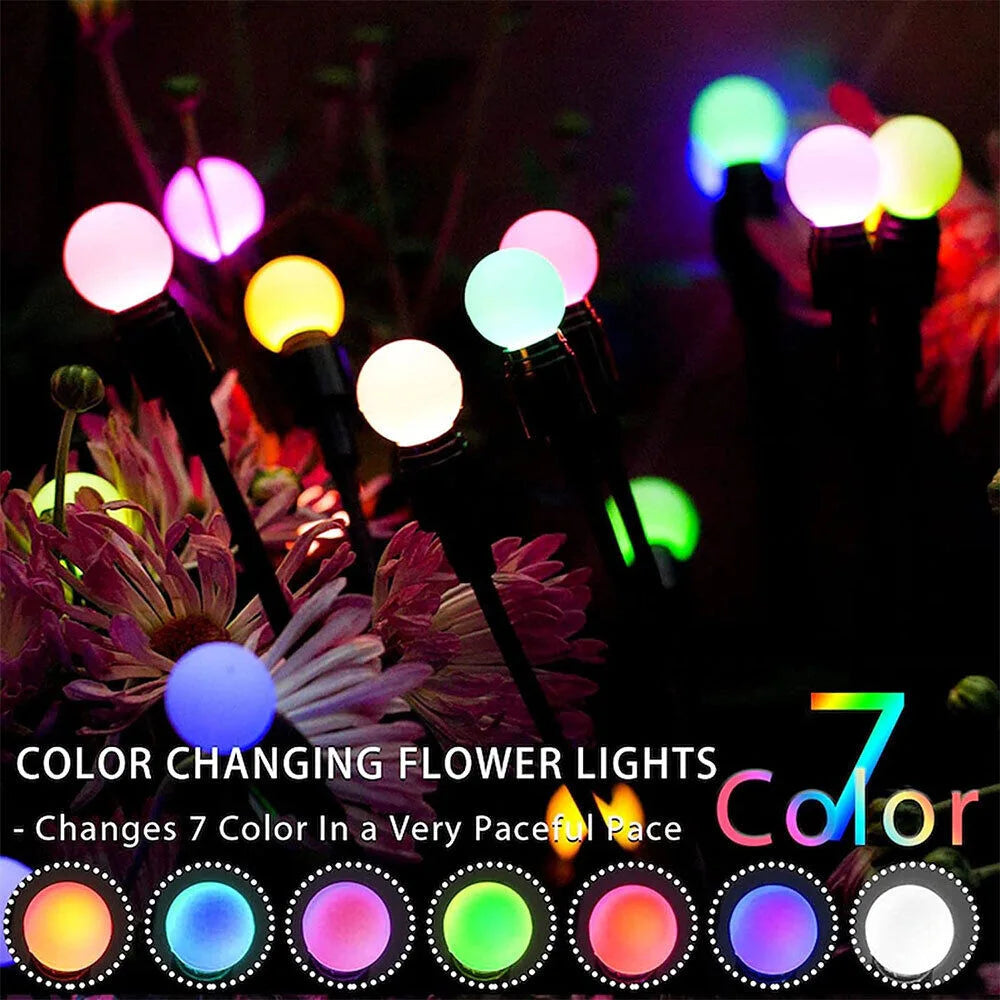 8/10LED Solar Light Outdoor Garden Decoration Landscape Lights Firework Firefly Lawn Lamps Country House Balcony Decor Lamp