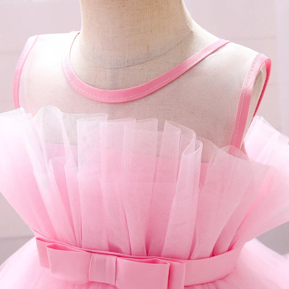 Baby Girls Clothes Toddler Kids Wedding Princess Dress Elegant Birthday Gowns Tulle Bridesmaid Evening Party Christmas Vestidos