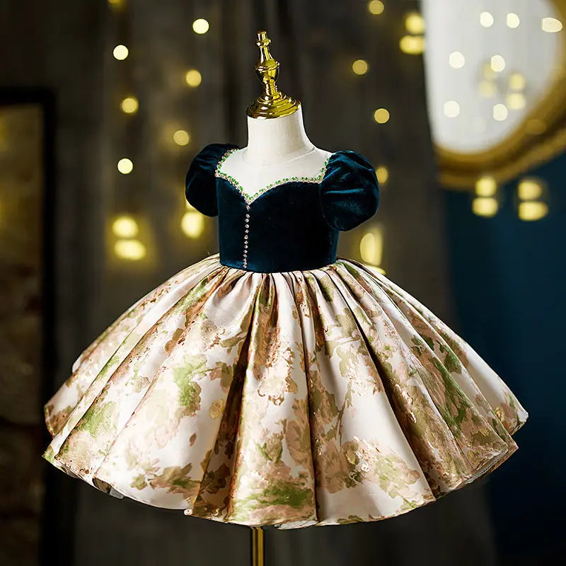 2026 Baby First Birthday Flower Girl Wedding Princess Dress Pageant Formal Kids Children Performance Evening Gown Party Outfit