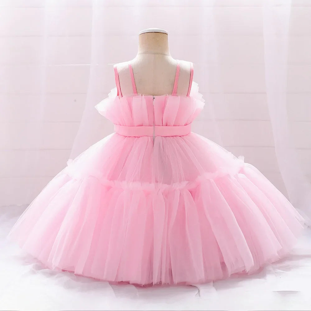 Baby Girls Clothes Toddler Kids Wedding Princess Dress Elegant Birthday Gowns Tulle Bridesmaid Evening Party Christmas Vestidos