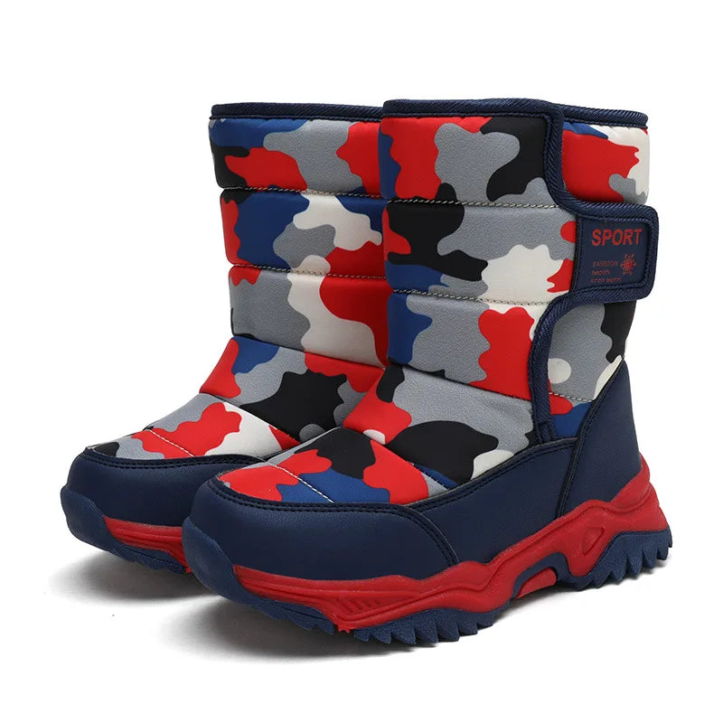 Bota Platform Kid Snow Boot 2023 Winter NewCasual Boy Cotton Shoe Warm Girl Boot Plush Ankle Boot Cotton Boot Kid Boot Girl Shoe