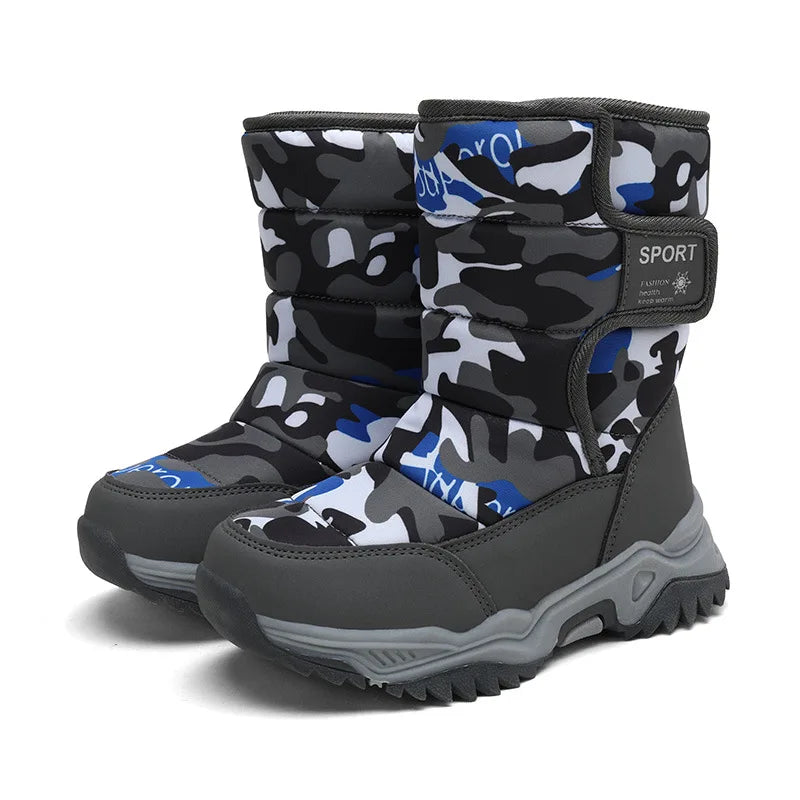 Bota Platform Kid Snow Boot 2023 Winter NewCasual Boy Cotton Shoe Warm Girl Boot Plush Ankle Boot Cotton Boot Kid Boot Girl Shoe