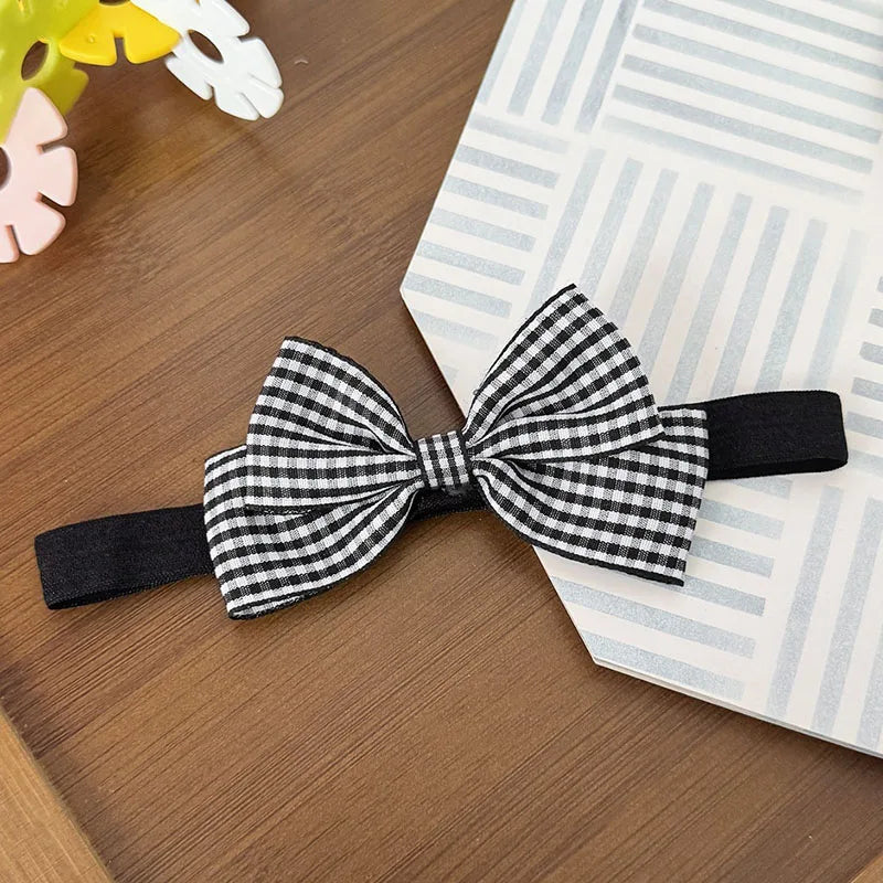 Black Lace Baby Headband Korean Sweet Bow Princess Girl Elastic Hairband Newborn Photo Props Kids Hair Accessories Headdress