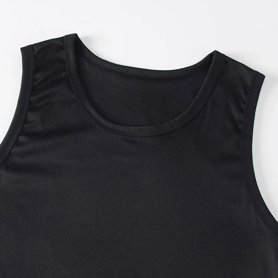 1/3 Piece Men's Classic Four Season Black And White Solid Color Narrow Shoulder Wide Shoulder Vest Comfortable Sportswear