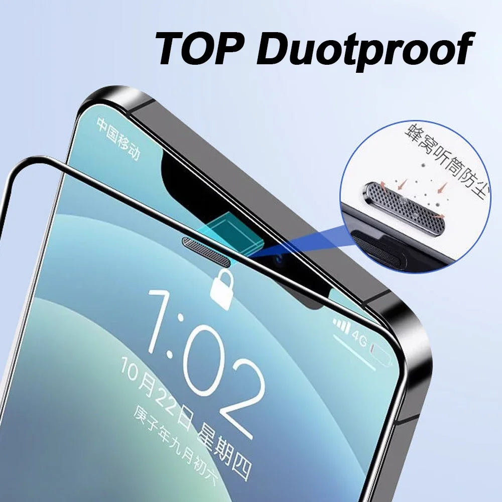 1-5Pcs Dust HD Clear Tempered Glass Screen Protector for iPhone For iPhone 17 Pro Max 16 Pro Max 17 Air 16 Plus Easy to install