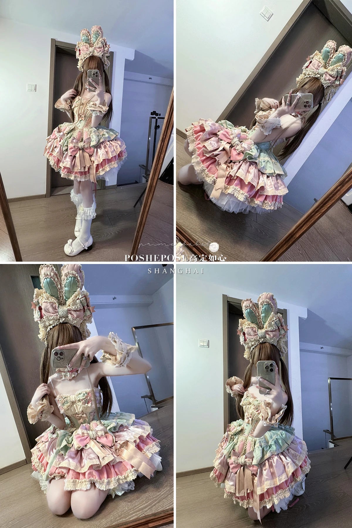 Heavy Industry Elegant Sexy Princess Birthday Dress 3D Big Bow Lace Edge Lace-up Slim Sweet Kawaii Lolita Ball Gown Dress Women