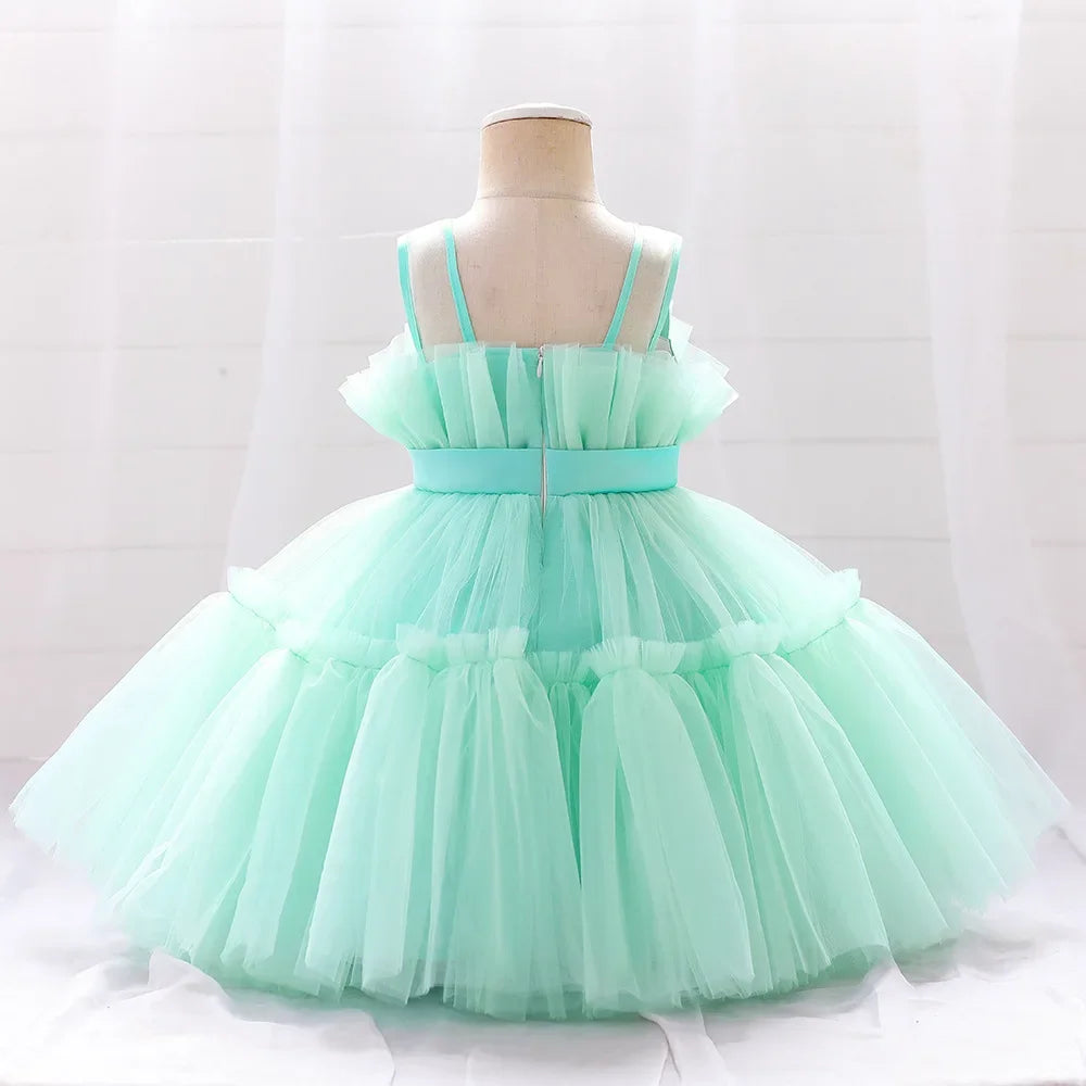 Baby Girls Clothes Toddler Kids Wedding Princess Dress Elegant Birthday Gowns Tulle Bridesmaid Evening Party Christmas Vestidos