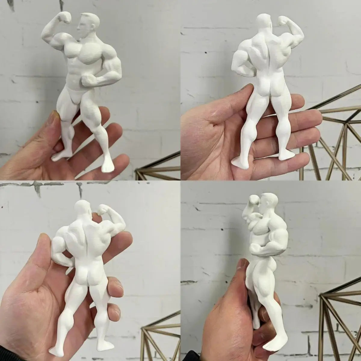 Miniature muscular man model desktop ornament; strong sense of fitness style desk decoration; home art small ornament.