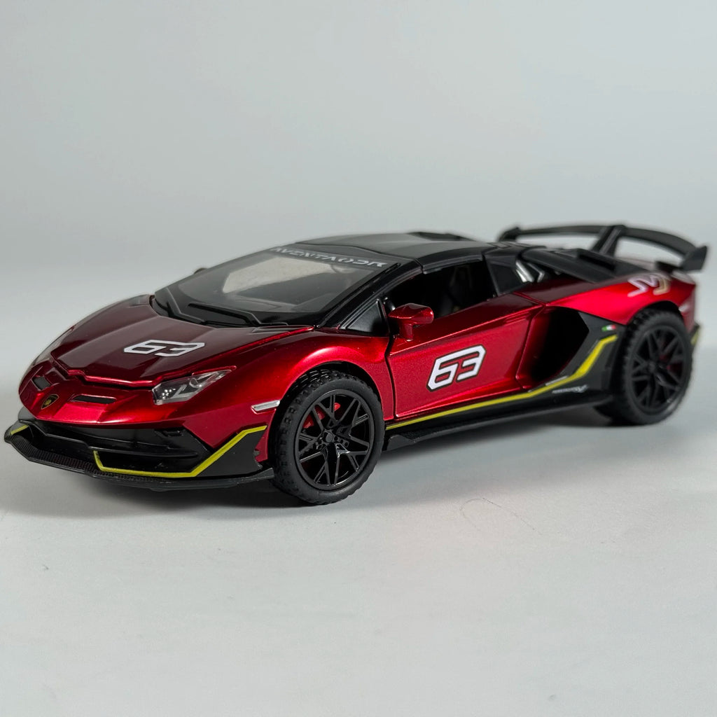 1:32 Aventador SVJ 63 Removable Version Super Sports Car Alloy Diecast Model Car Home Trendy Toys Ornaments Christmas Gifts Kids