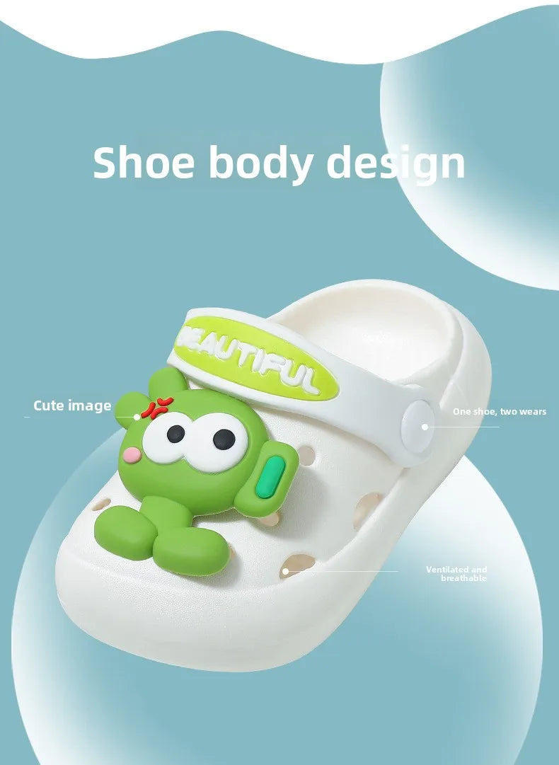 Summer New Baby Slippers Indoor Non-slip Soft Bottom Comfort Fashion Cute Children's Hole Shoes Boys Girls Kid Outdoors Sandals