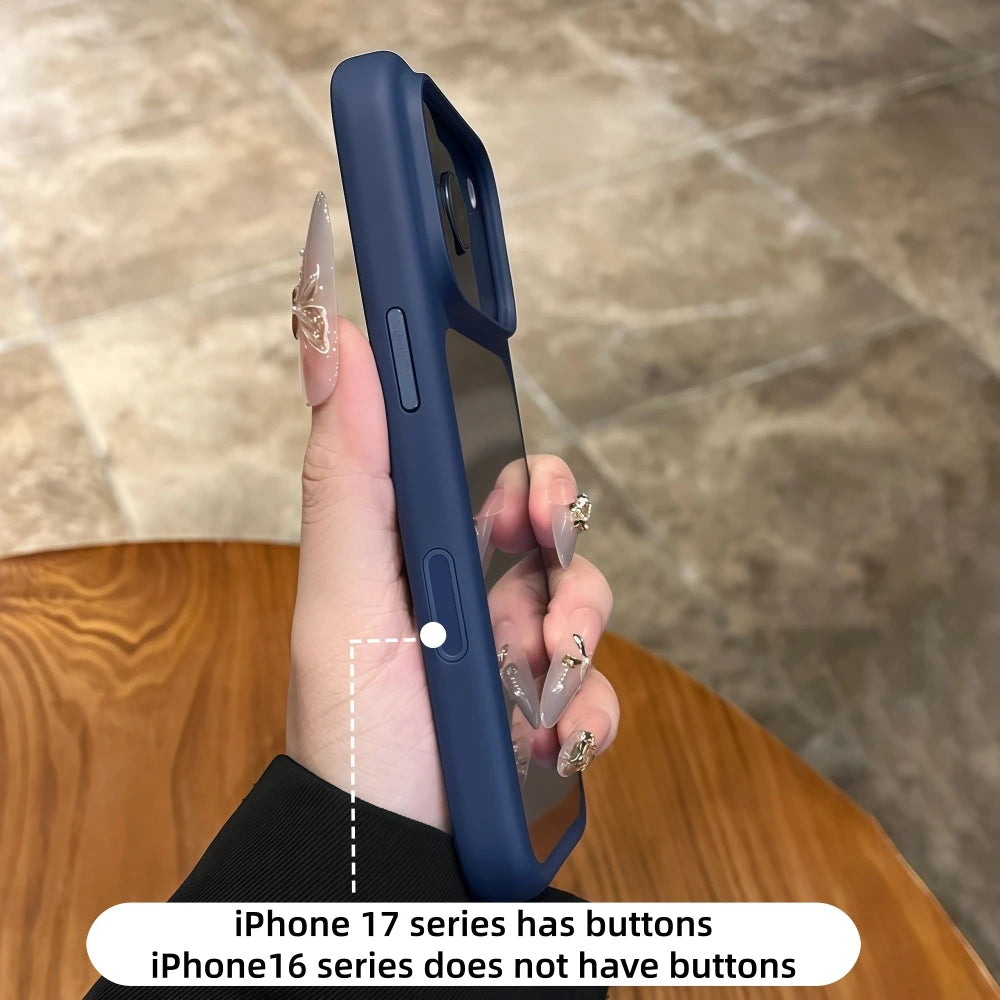 Intelligent Camera Touch Button Crystal Clear Phone Case for iPhone 17 Pro Max 17 Pro 17 Air Transparent Shockproof Cover Funda