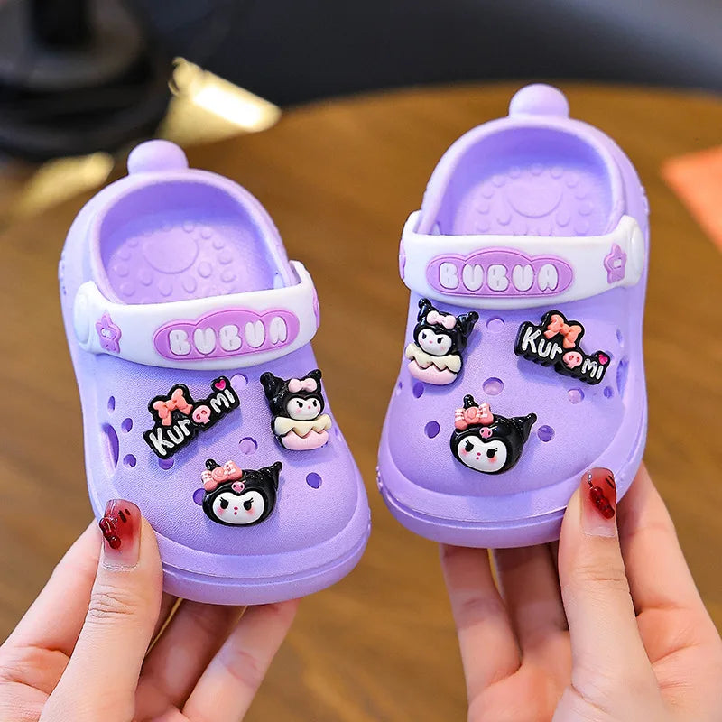 Summer New Baby Slippers Indoor Non-slip Soft Bottom Comfort Fashion Cute Children's Hole Shoes Boys Girls Kid Outdoors Sandals
