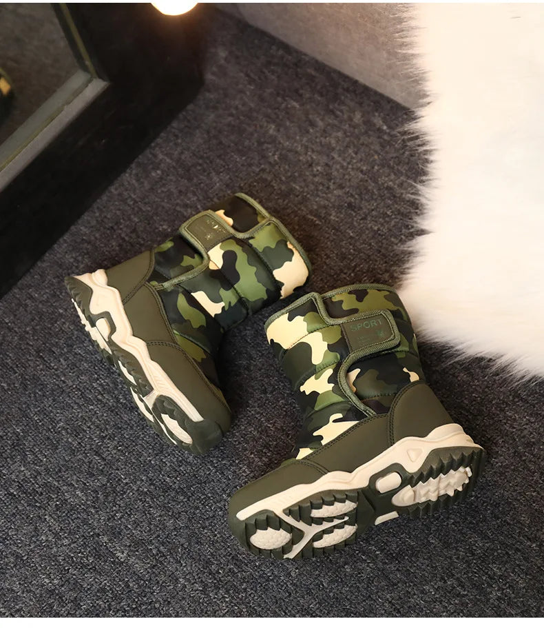 Bota Platform Kid Snow Boot 2023 Winter NewCasual Boy Cotton Shoe Warm Girl Boot Plush Ankle Boot Cotton Boot Kid Boot Girl Shoe