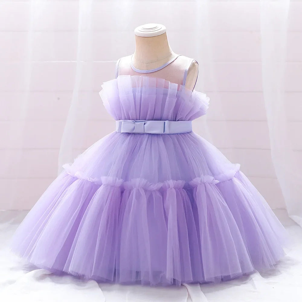 Baby Girls Clothes Toddler Kids Wedding Princess Dress Elegant Birthday Gowns Tulle Bridesmaid Evening Party Christmas Vestidos