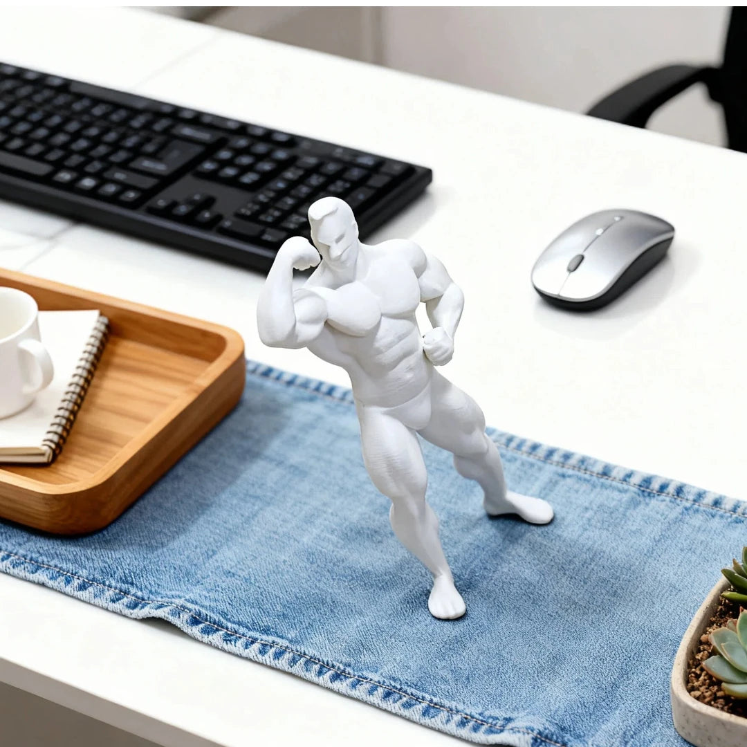 Miniature muscular man model desktop ornament; strong sense of fitness style desk decoration; home art small ornament.
