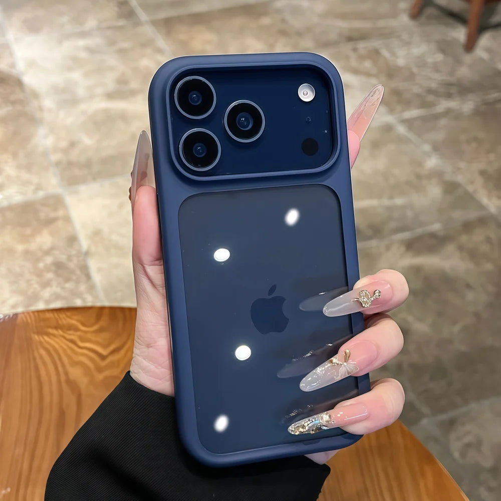 Intelligent Camera Touch Button Crystal Clear Phone Case for iPhone 17 Pro Max 17 Pro 17 Air Transparent Shockproof Cover Funda