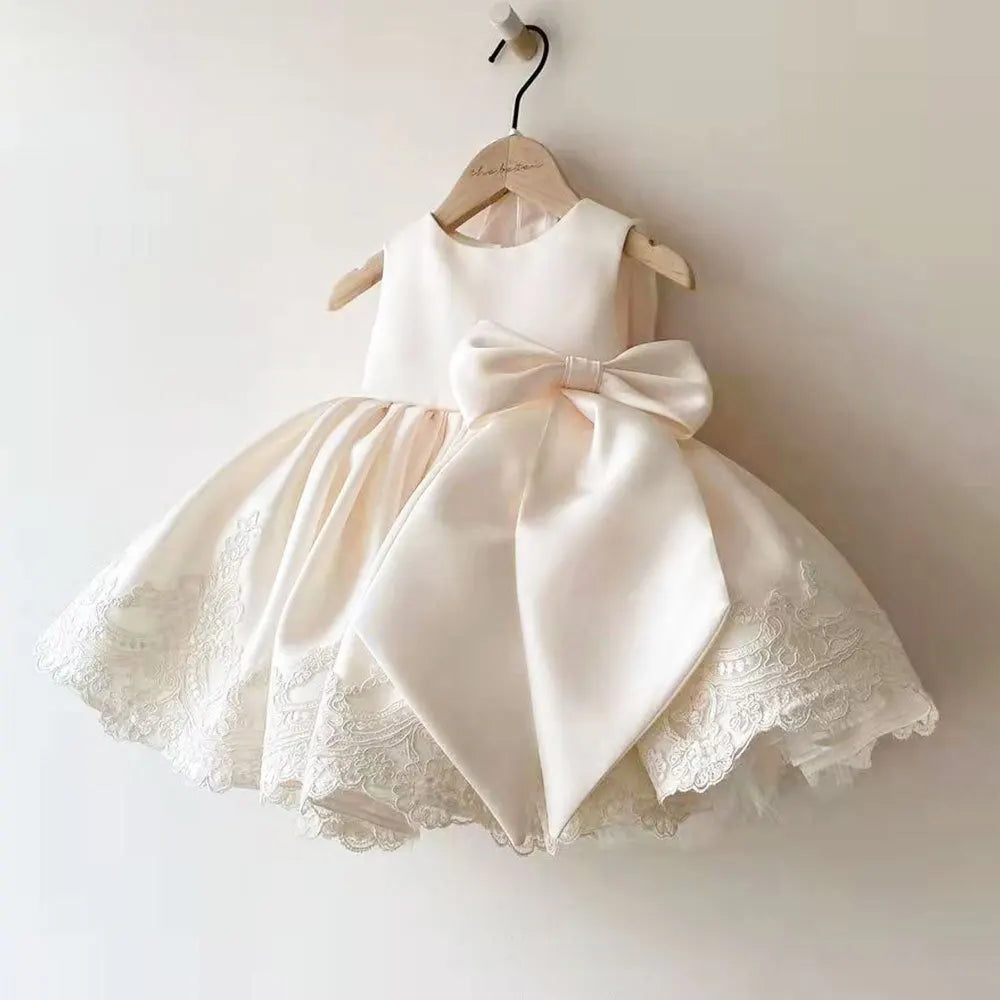 Girls Dress Baby's First Birthday Wedding Flower Girl Dress Cross-Border Pink Children's Host Piano Troupe