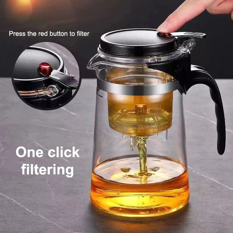 【F】Thick Durable Heat Resistant Glass Teapot Tea Infuser Filter Teawear Scented Tea Container Tea Strainer Teapot Homeware