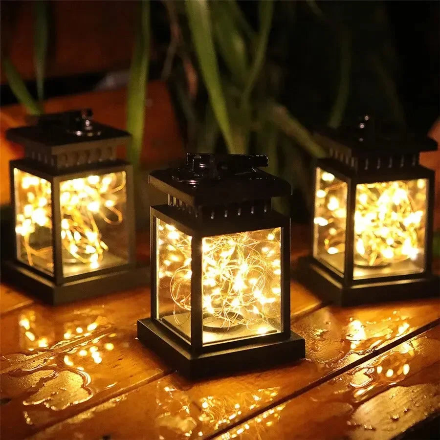 Outdoor Solar Garden Lights Solar Palace Lantern Lawn Landscape Hanging Atmosphere Candle Lamp Floor Yard Garden Decor