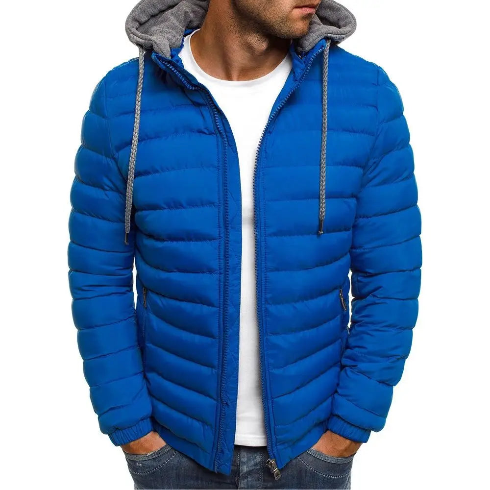 JOTT men's jacket, autumn/winter jacket, 2025 cotton hooded jacket, light winter down jacket