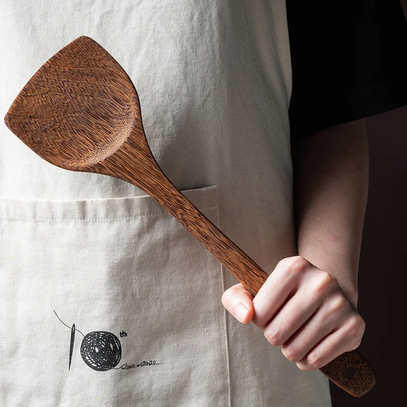 Kitchen Utensils Set Non-Stick  Cookware for Kitchen Wooden Handle Soup spoon spatula Rice spoon shovel Kitchen Accessories
