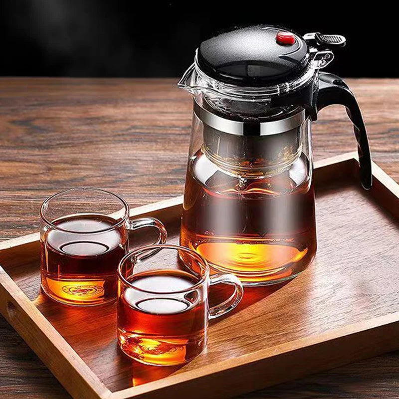【F】Thick Durable Heat Resistant Glass Teapot Tea Infuser Filter Teawear Scented Tea Container Tea Strainer Teapot Homeware