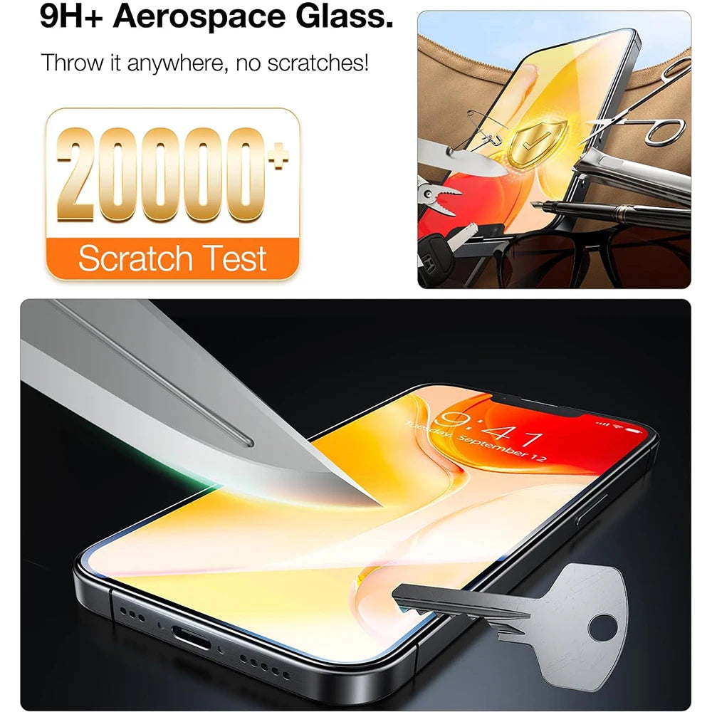 1-5Pcs Dust HD Clear Tempered Glass Screen Protector for iPhone For iPhone 17 Pro Max 16 Pro Max 17 Air 16 Plus Easy to install